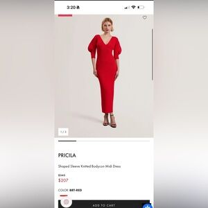 Shaped Sleeve Knitted Bodycon Midi Dress worn once! It’s in pristine condition